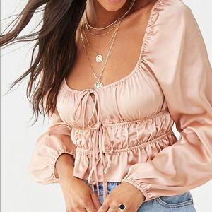 Forever 21 NWT medium long sleeve blush top